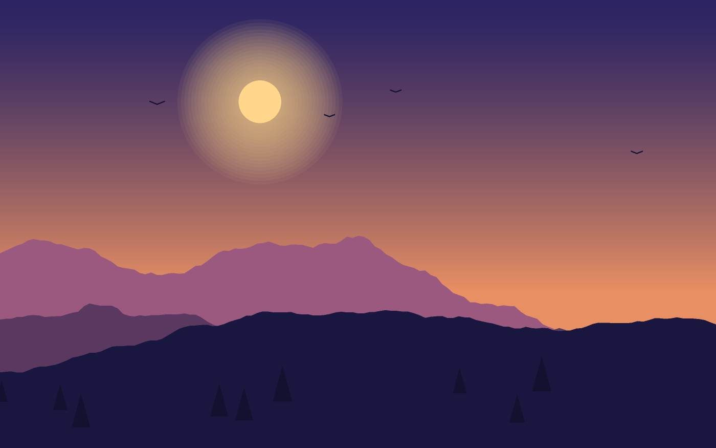Illustrazione di un paesaggio